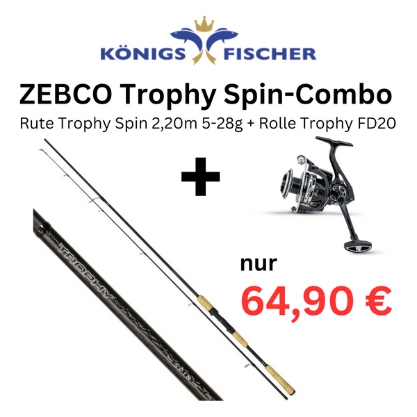 ZEBCO Trophy Spin Combo I Rute 2,20m 5-28g + Rolle FD20
