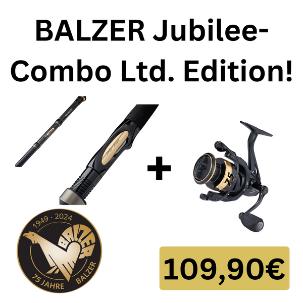 BALZER Jubilee Trout Forelle Spinn-Combo Rute+Rolle Ltd. Edition 75 Jahre