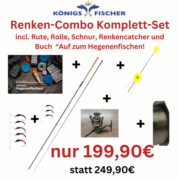 Renken Combo Komplett Set "Ready to Fish" incl. Buch "Auf zum Hegenenfischen"