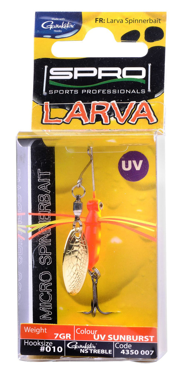 SPRO Larva Micro Spinnerbait UV 4cm 7g Drilling oder Einzelhaken