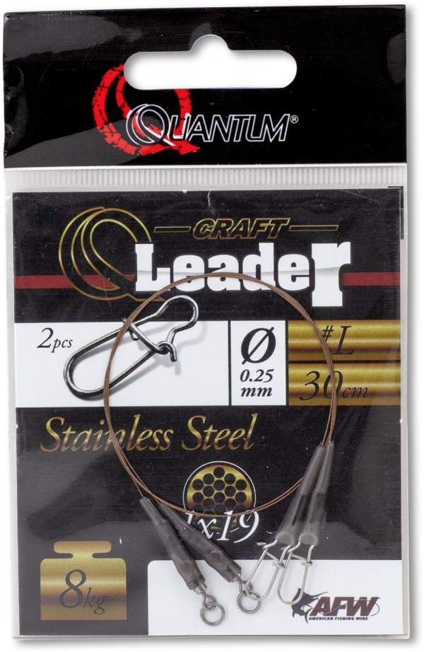 QUANTUM Q-Leader Edelstahl Vorfach Camo Steel 2Stck.