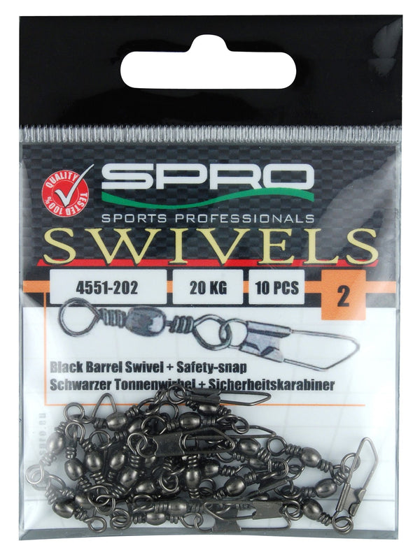 SPRO Barrel Swivel Safety Snap Wirbel 10 Stck.