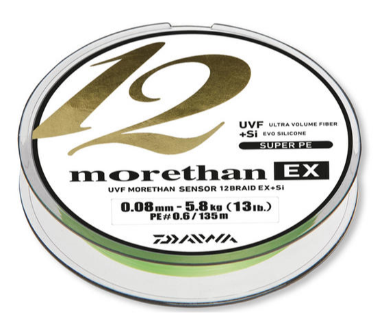 Daiwa Morethan EX 12x Geflochten Lime 135 Meter